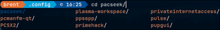 an example of the completion menu in action
